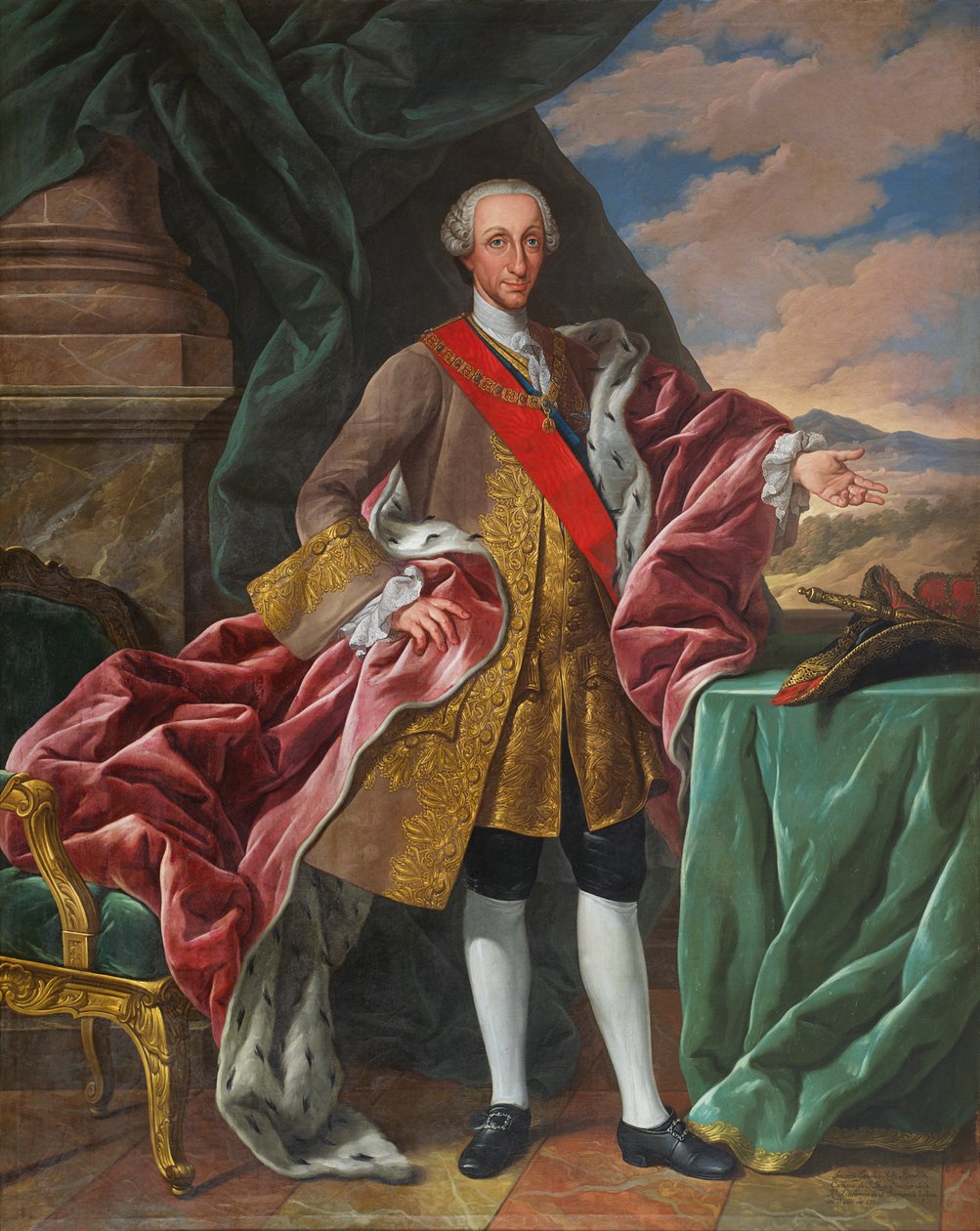 Retrato do rei Carlos III de Espanha de Antonio Gonzalez Ruiz