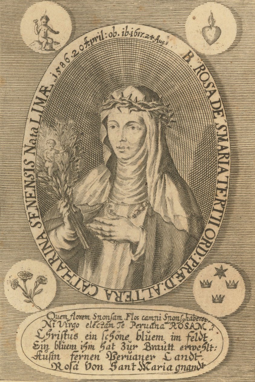 Santa Rosa de Lima, 1668. de Antonio González de Acuña