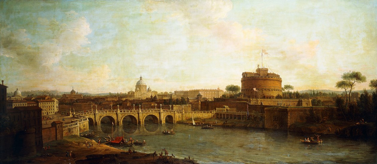 Castel Sant "Angelo e Ponte Sant" Angelo, Roma, de Antonio Joli
