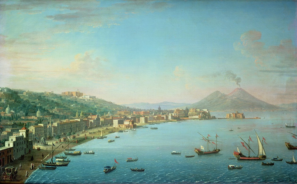 Nápoles da Baía, com o Monte. Vesúvio em segundo plano de Antonio Joli