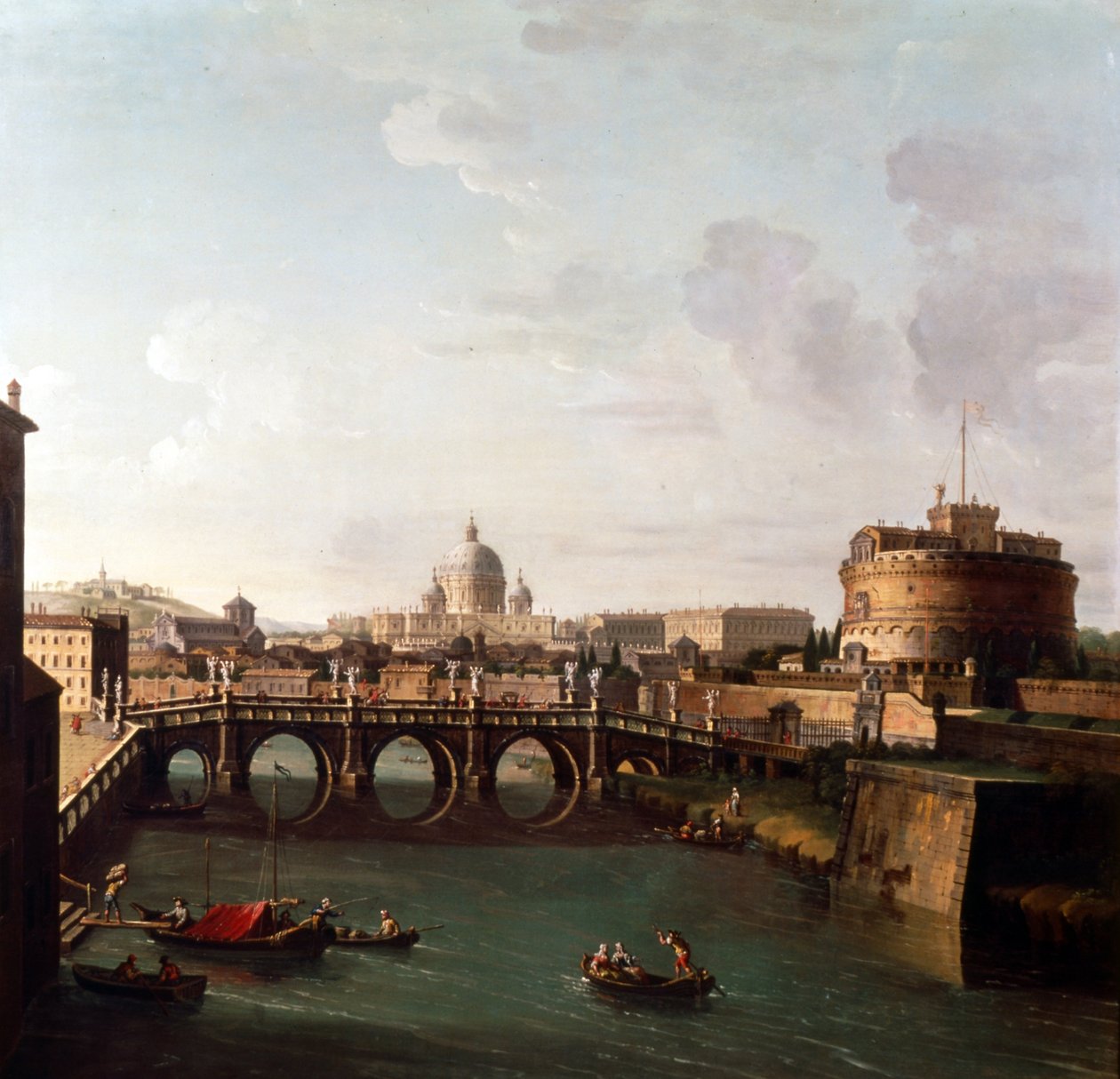 Roma, Uma Vista do Tibre com o Castel Sant
