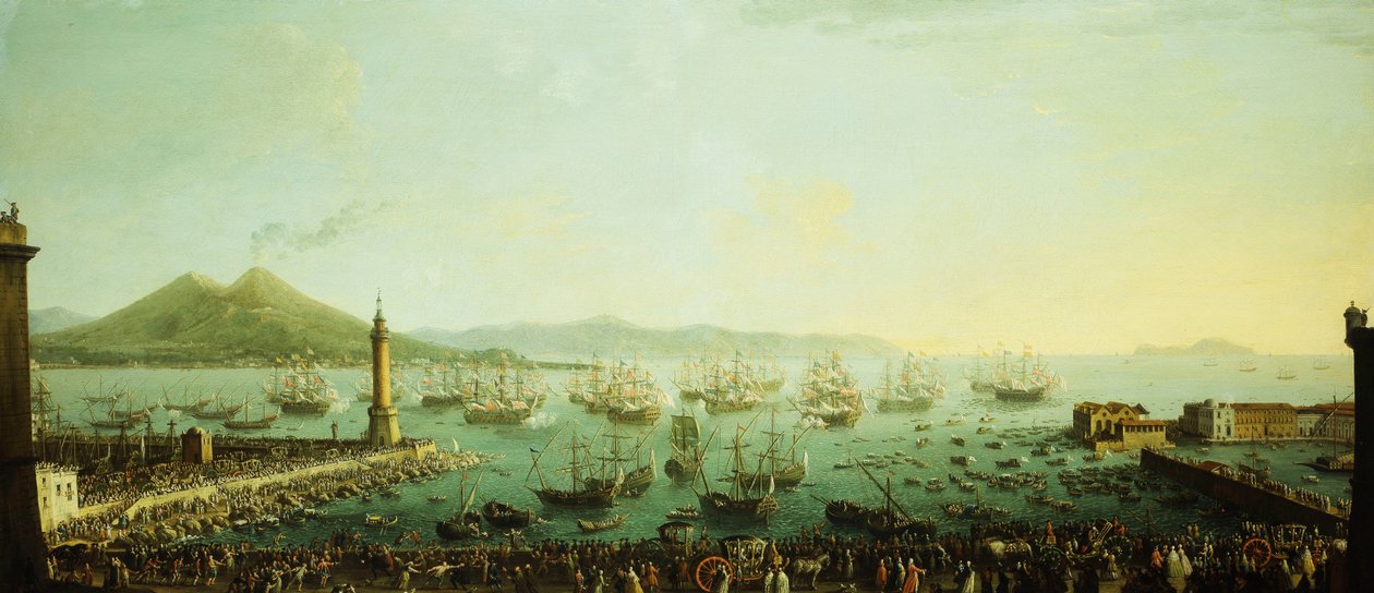O embarque do rei Carlos III de Nápoles, de Antonio Joli
