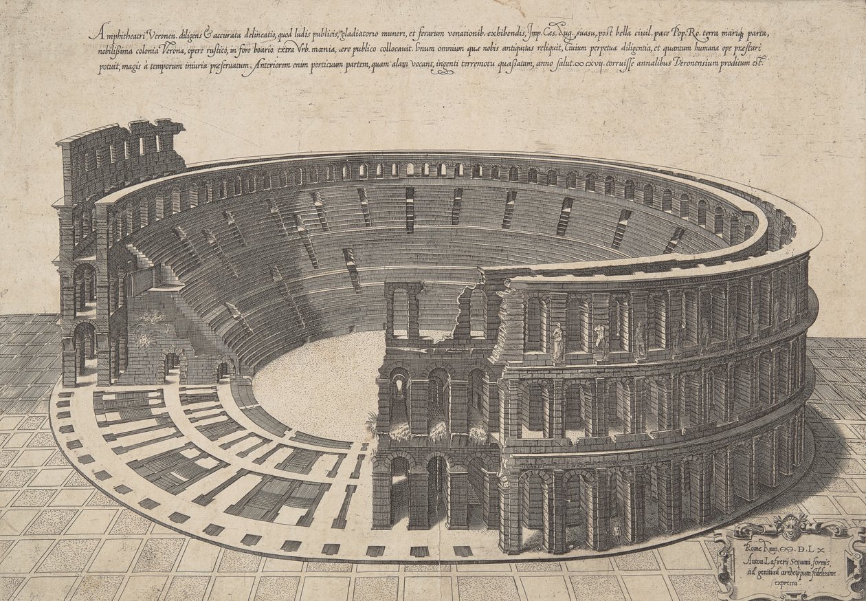 Amphitheatri Veronen Diligens et Accurata Delineatio de Antonio Lafreri