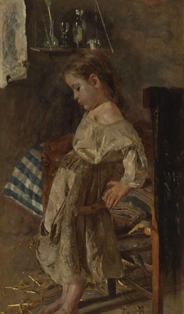 a pobre criança de Antonio Mancini