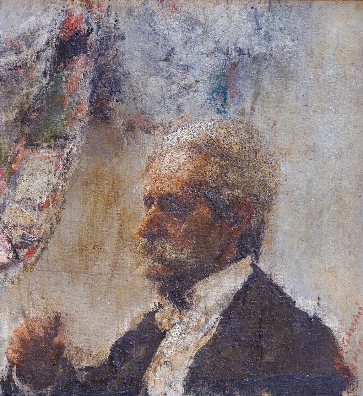 Retrato do pai do artista de Antonio Mancini