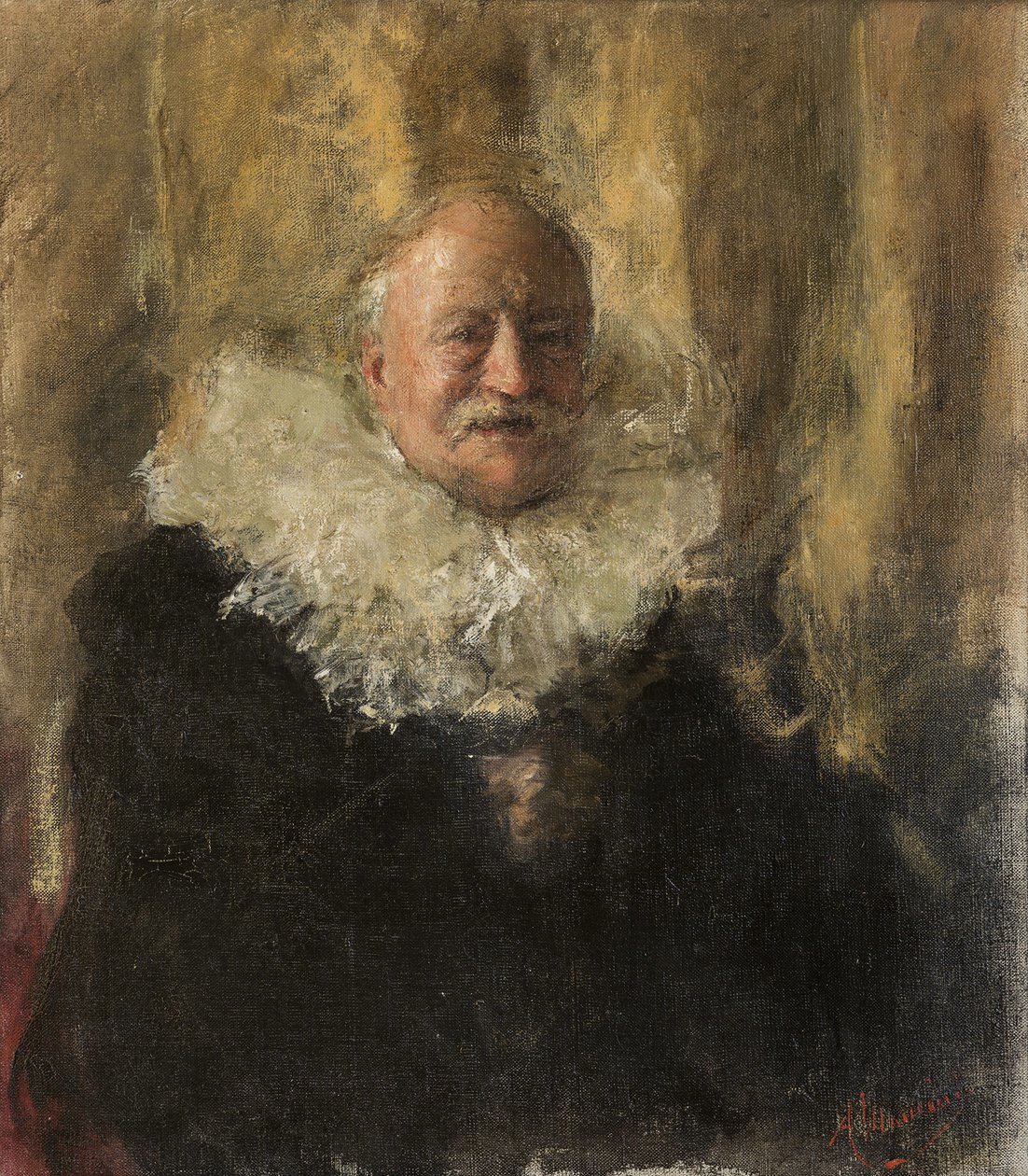 Auto-retrato. de Antonio Mancini