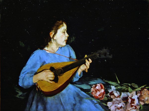 O jogador de bandolim (óleo sobre tela) de Antonio Mancini