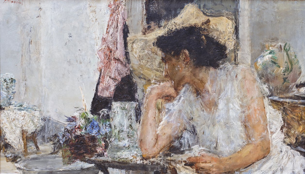 Mulher na casa de banho de Antonio Mancini