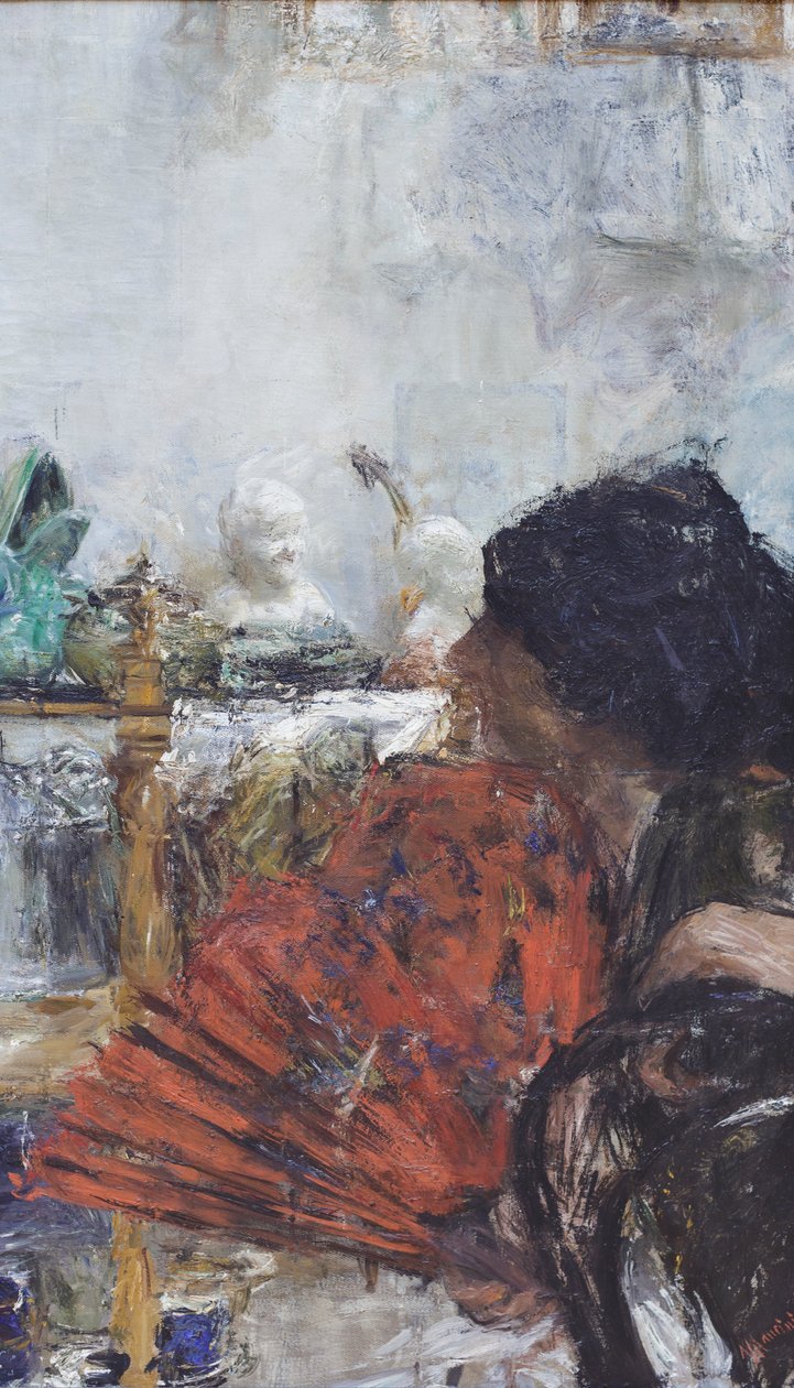 Mulher com o leque vermelho de Antonio Mancini