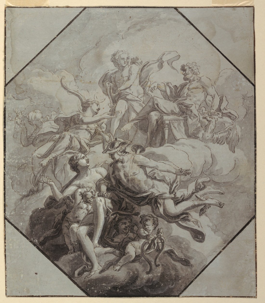 Projeto para uma pintura de teto no tema do Olimpo de Antonio Manno