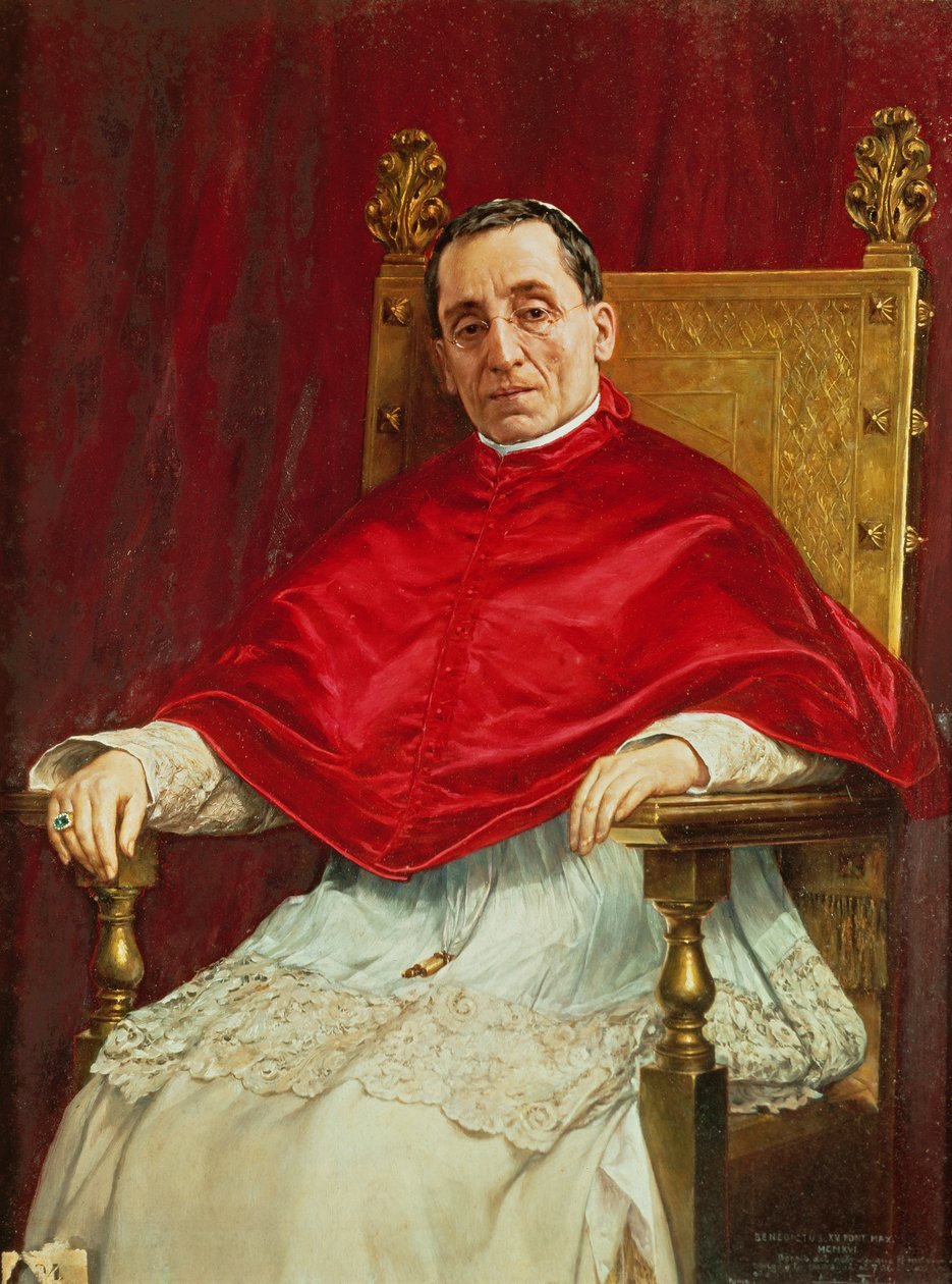 Retrato do Papa Bento XV de Antonio Maria Fabres y Costa