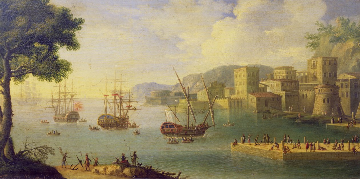 O porto de Leghorn de Antonio Maria Viani