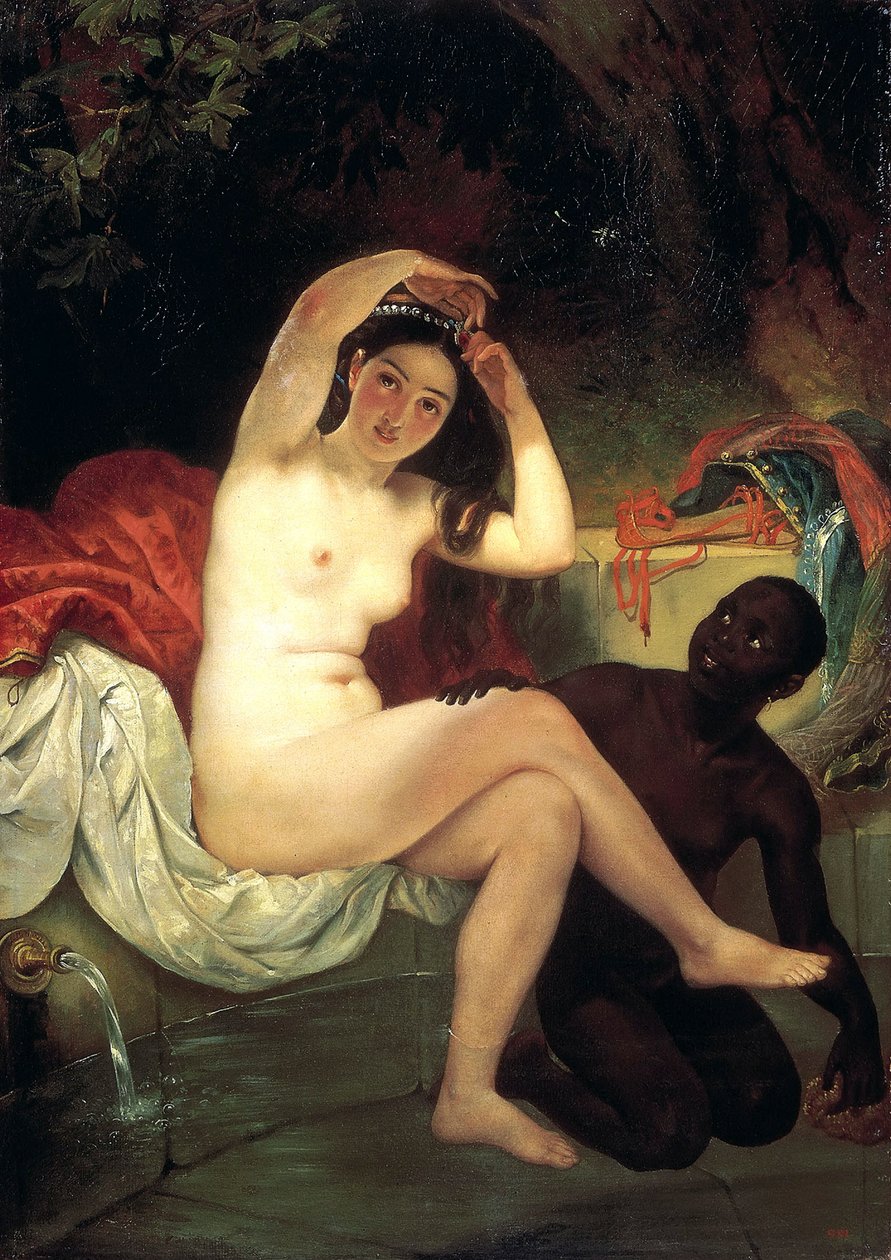 Banhando Bathsheba, 1832. de Antonio Molinari
