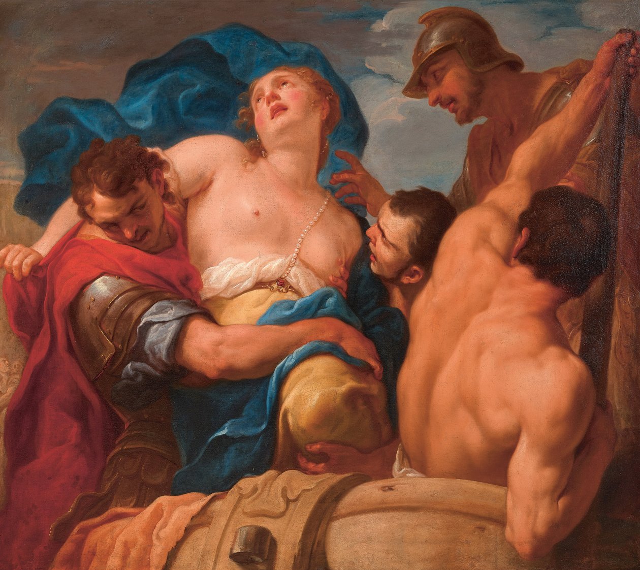 O estupro de Helena, c. 1695. de Antonio Molinari