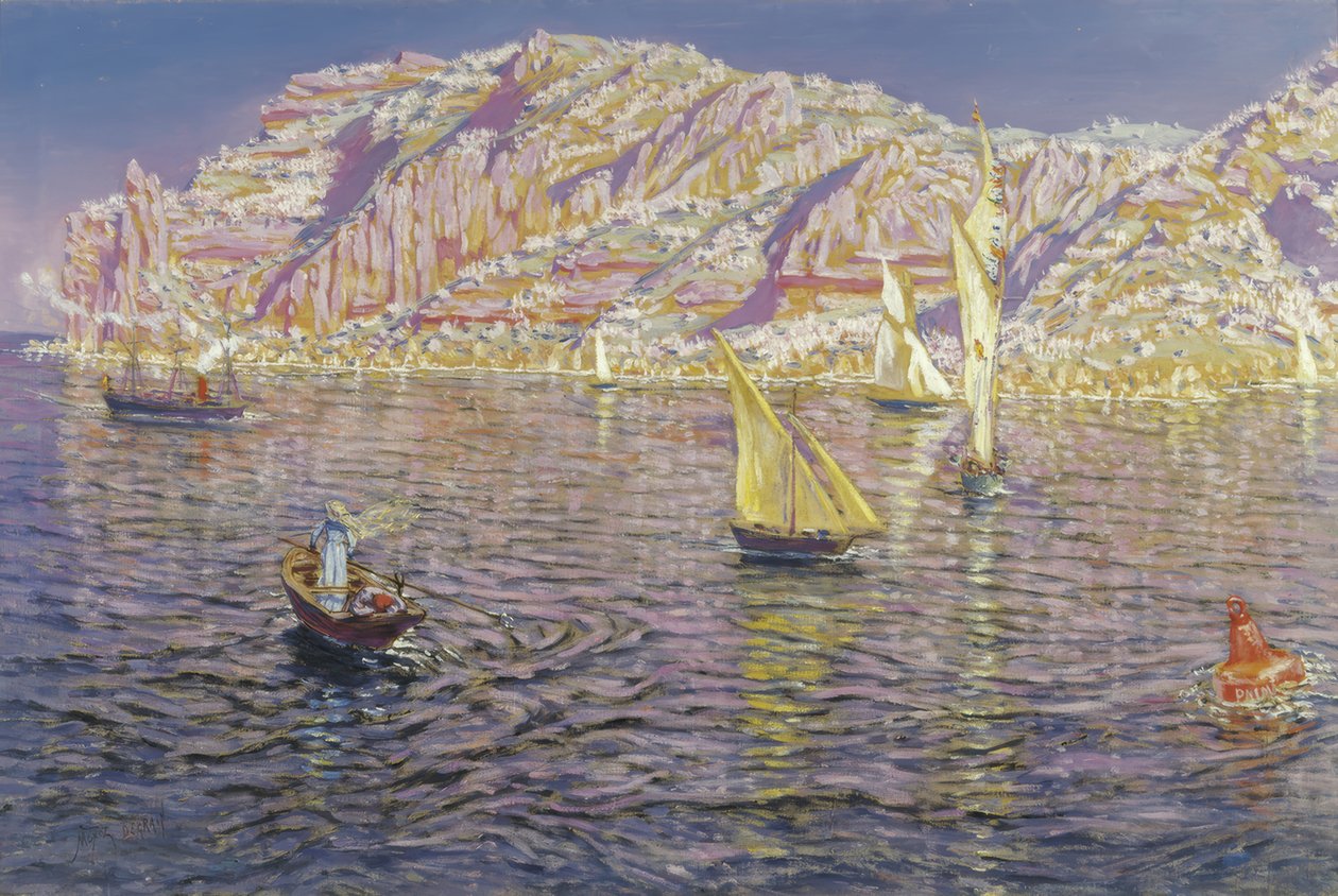 Paisagem marítima. Vista da baía de Palma de Maiorca de Antonio Munoz Degrain