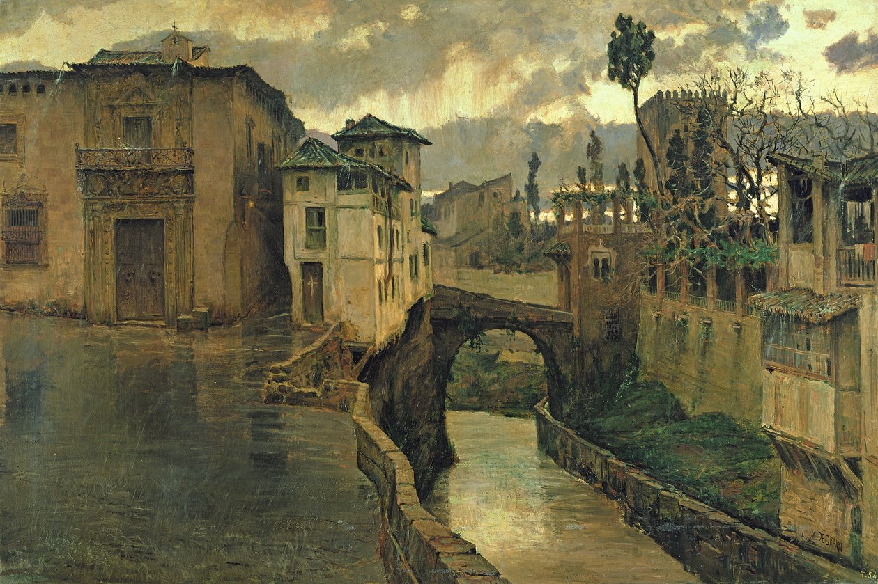 Cena de rua em Granada de Antonio Munoz Degrain