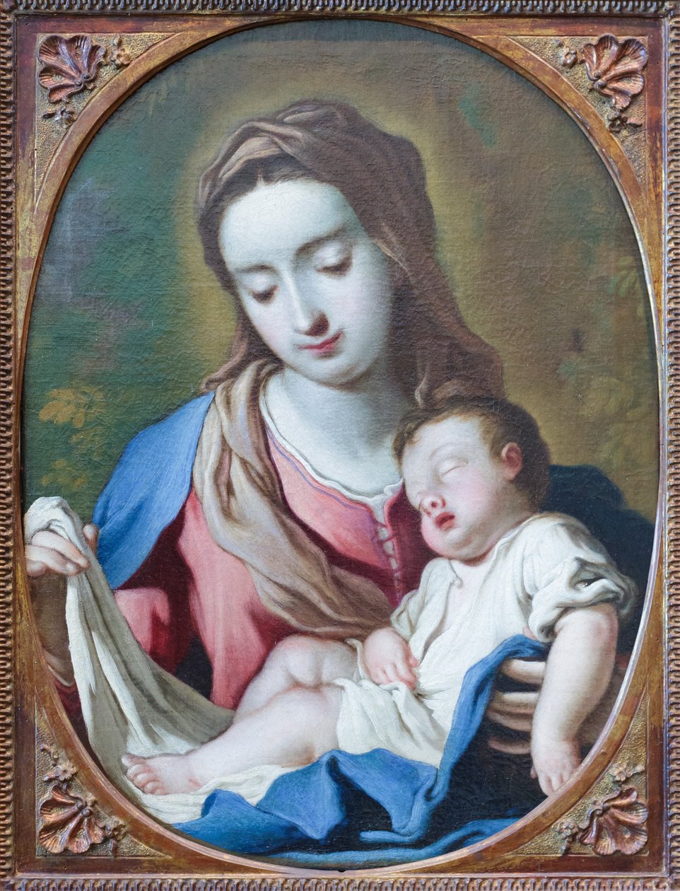 Madonna e Criança, início do século XVIII (óleo sobre tela) de Antonio Paglia