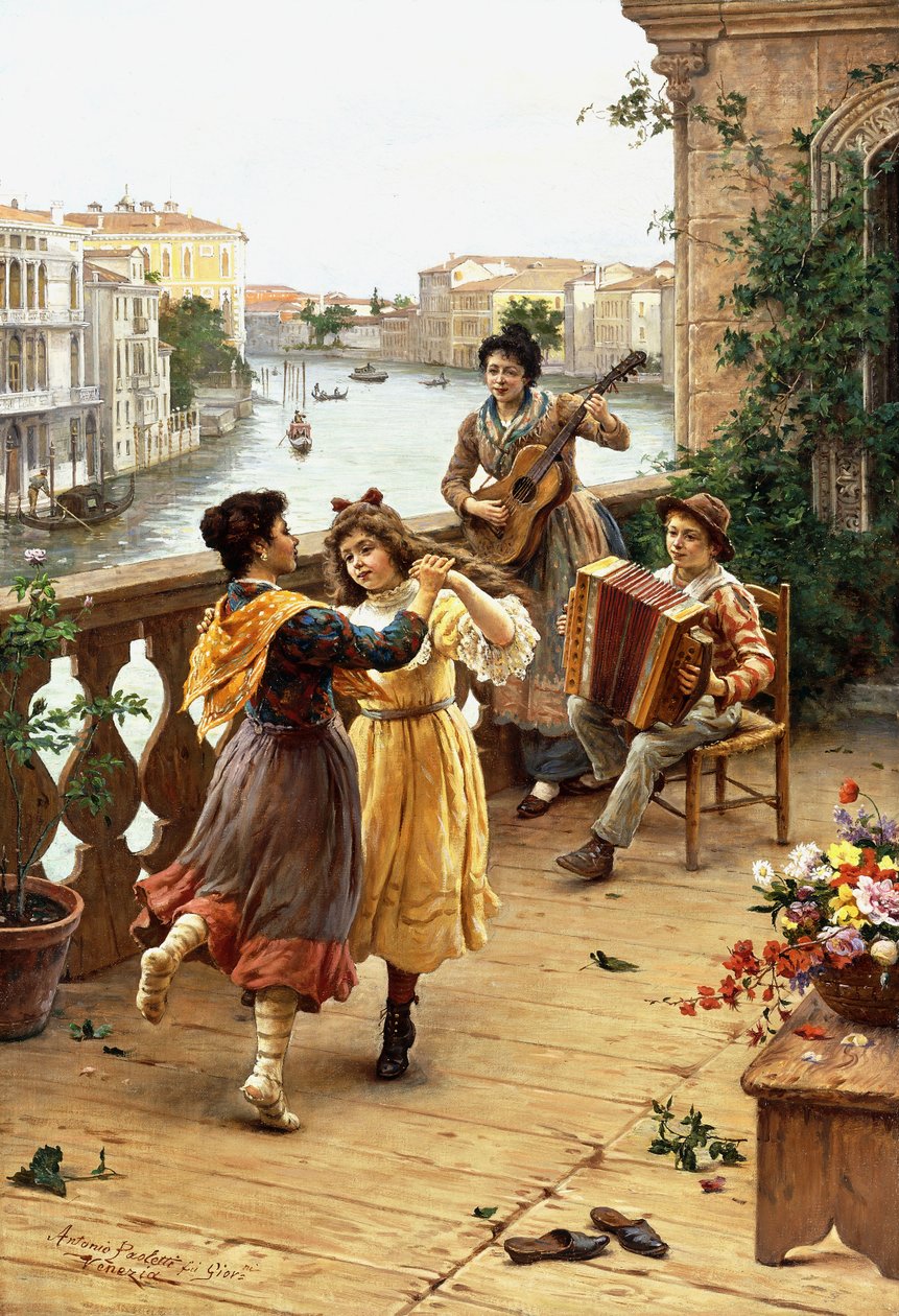 Em uma varanda veneziana, de Antonio Ermolao Paoletti