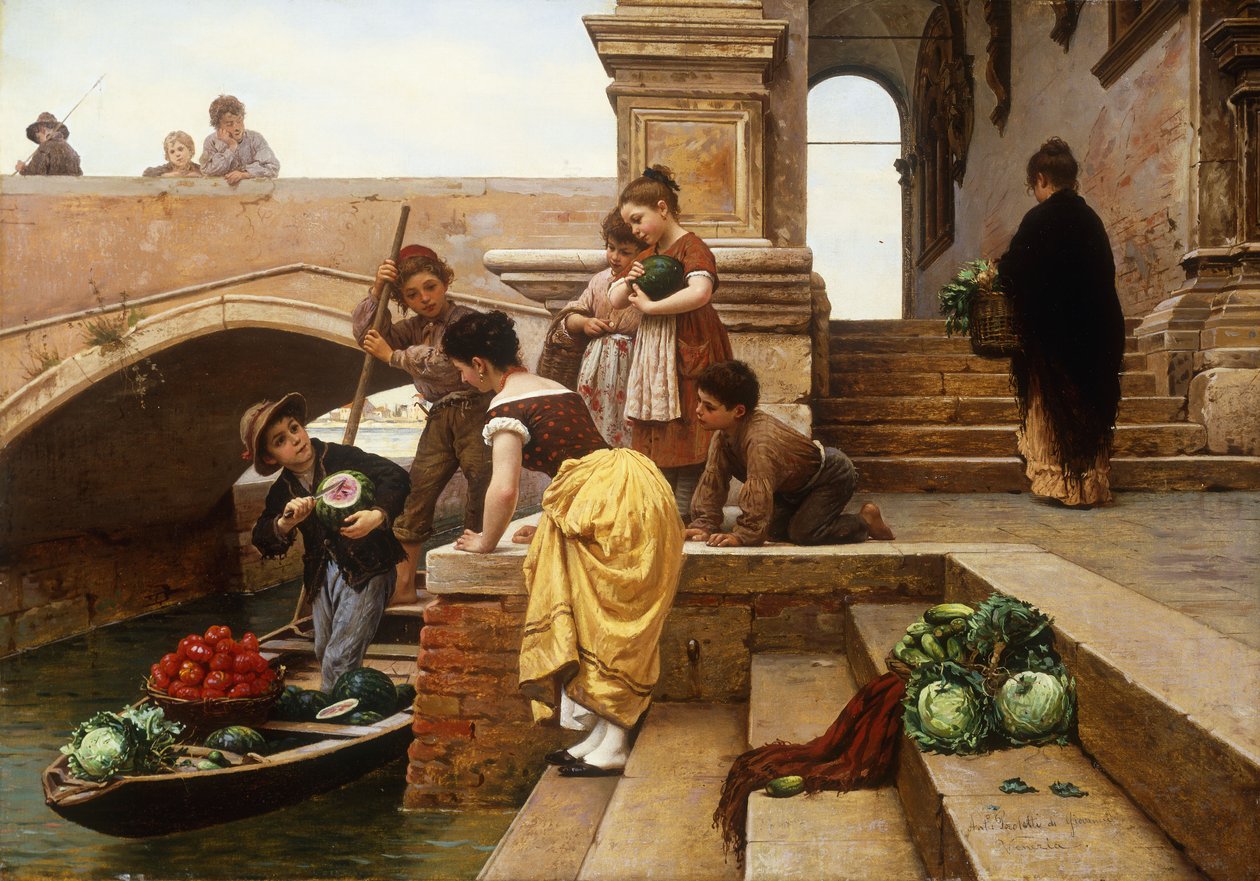 Jovens vendedores venezianos, de Antonio Ermolao Paoletti