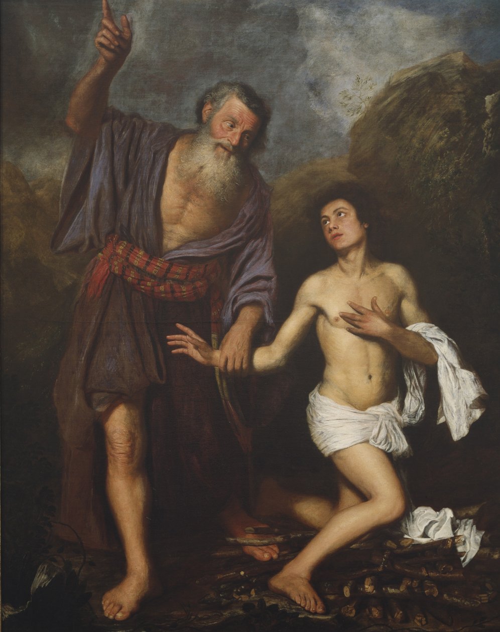 O Sacrifício de Isaac, c.1659 (óleo sobre tela) de Antonio Pereda y Salgado