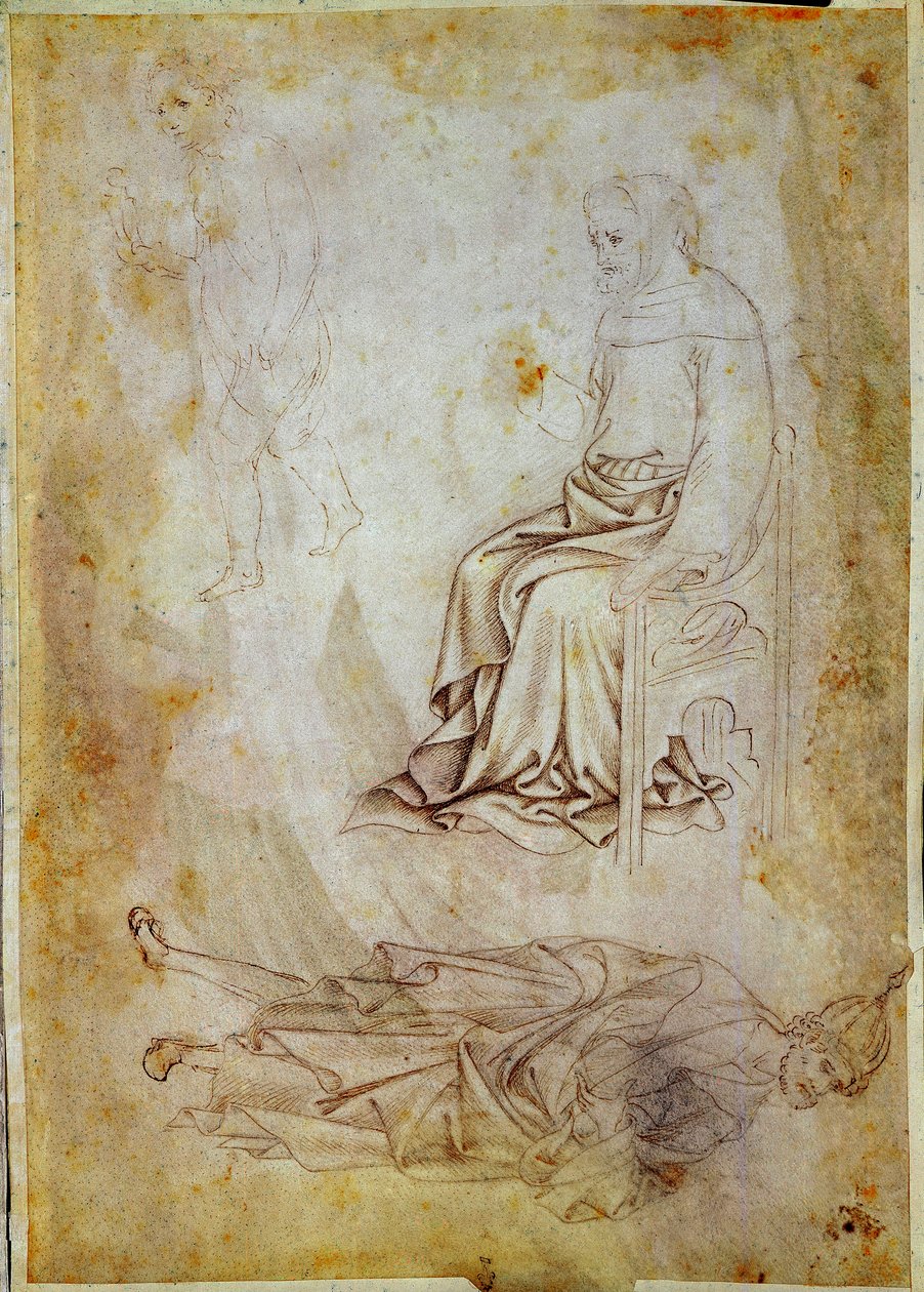Desenho de Antonio di Puccio Pisano dit Pisanello (1395-1455) Chantilly, Musee Conde de Antonio Pisanello