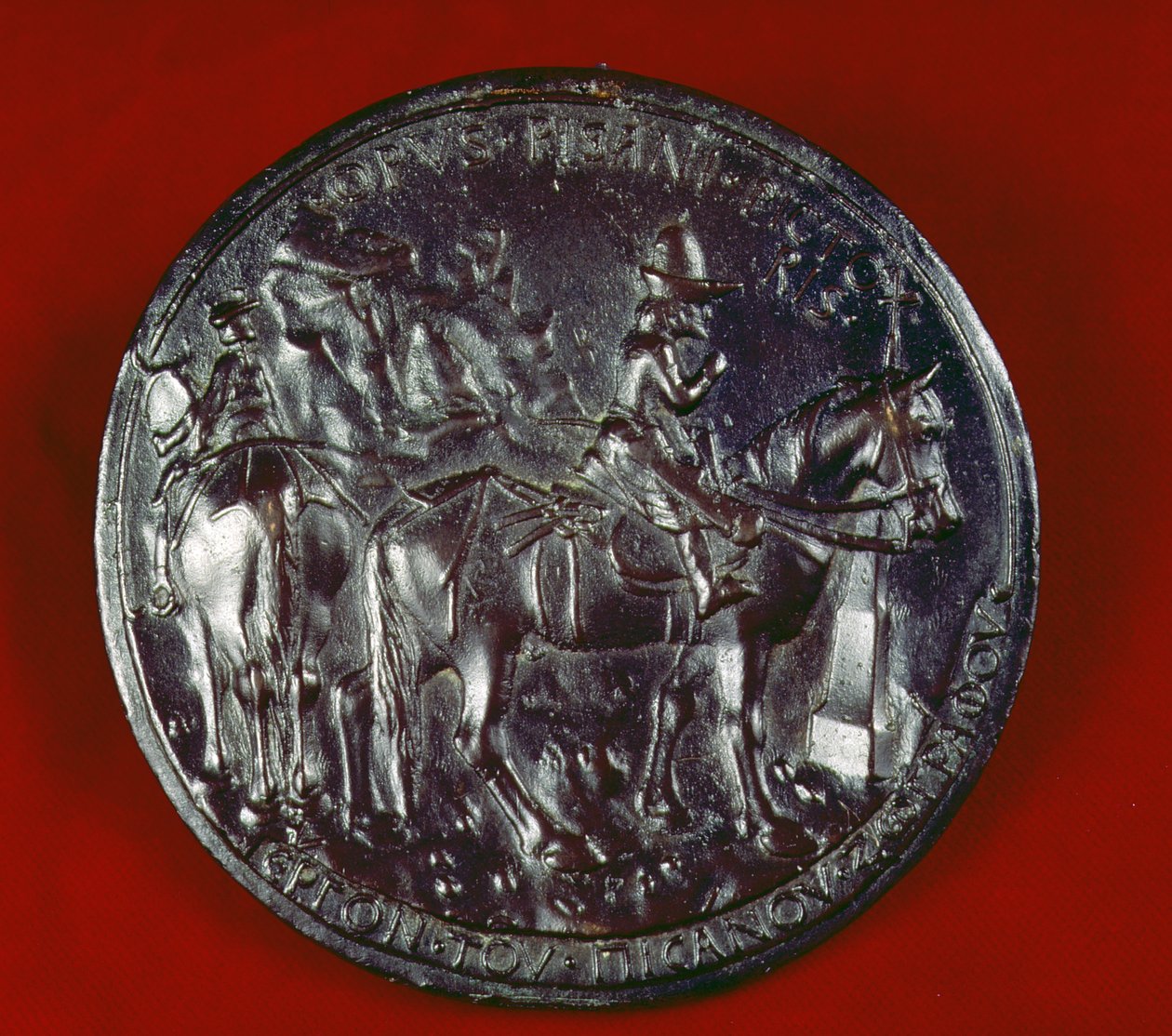 Medalha representando John Paleologus VIII (d.1448) (bronze) de Antonio Pisanello