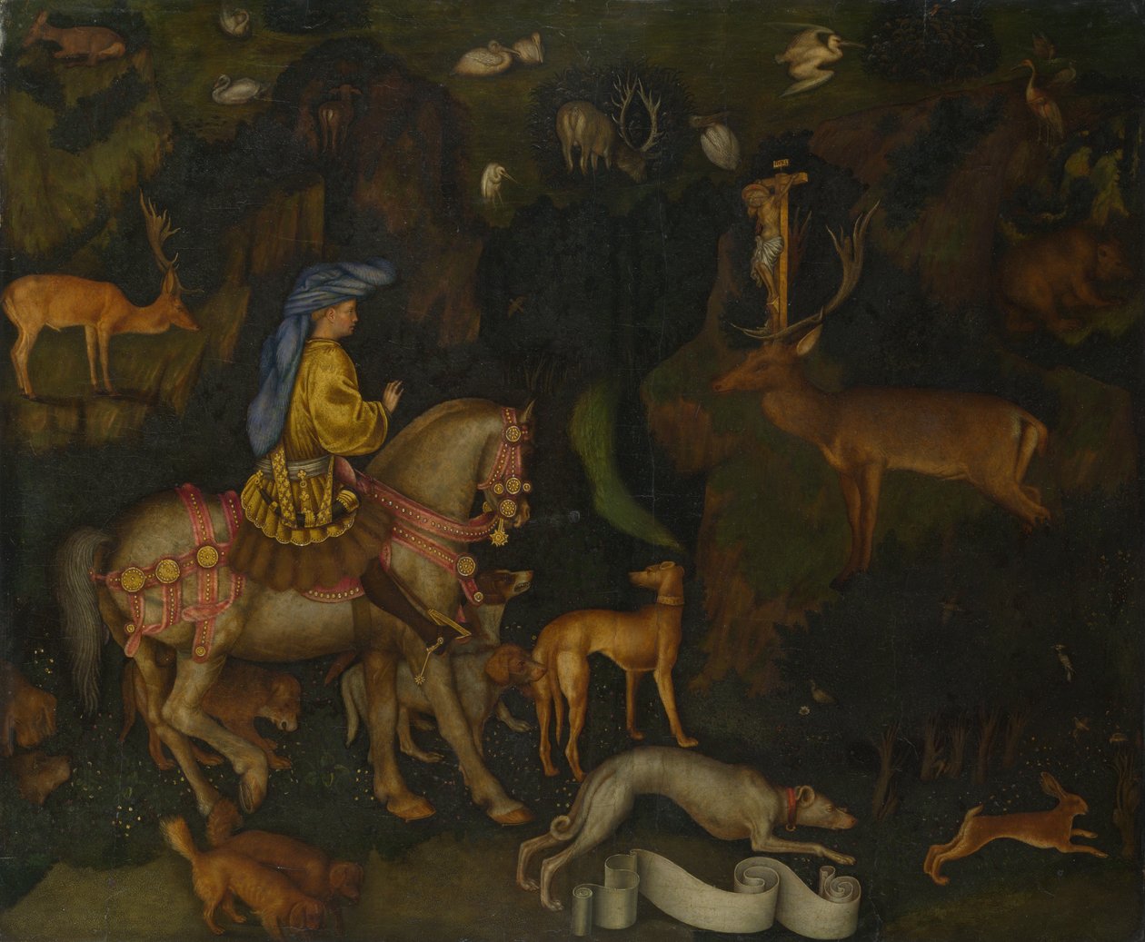 A visão de Santo Eustáquio, c. 1440 de Antonio Pisanello