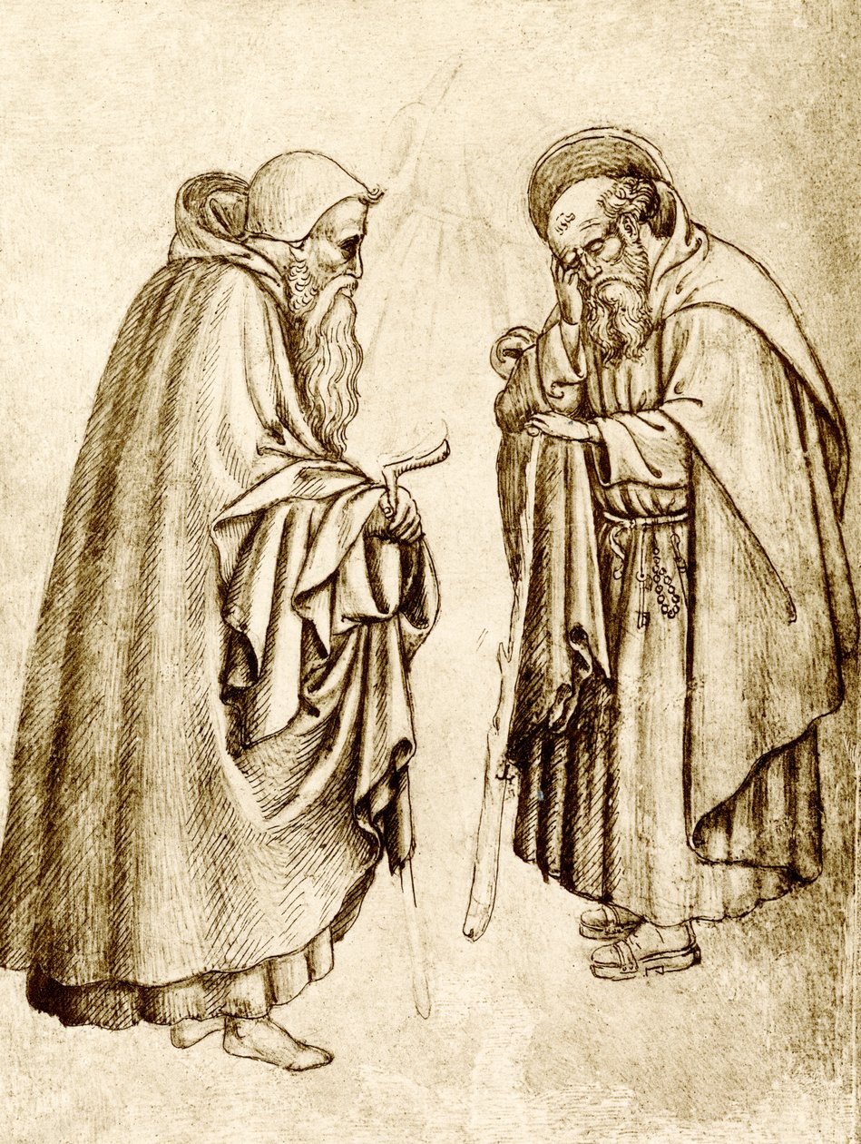 Dois monges de Antonio Pisanello