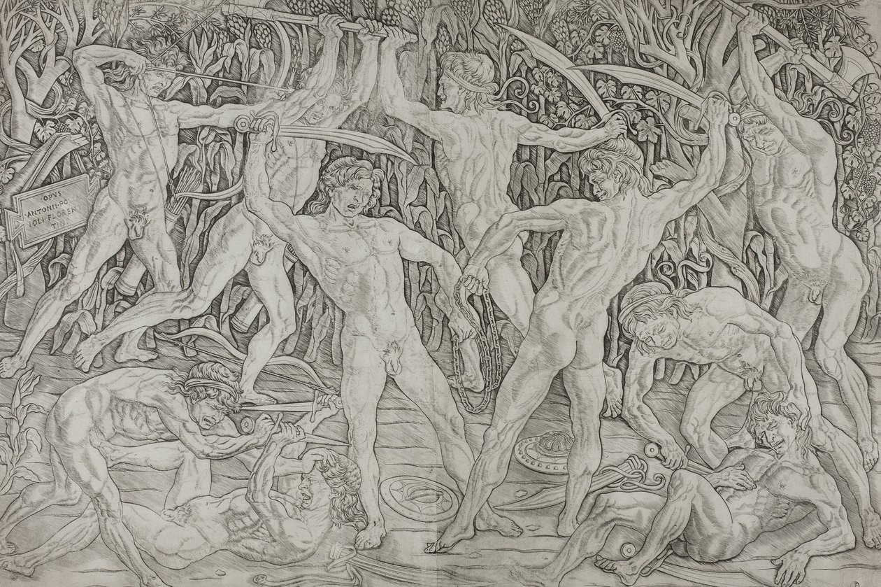Batalha dos Homens Nus de Antonio Pollaiuolo