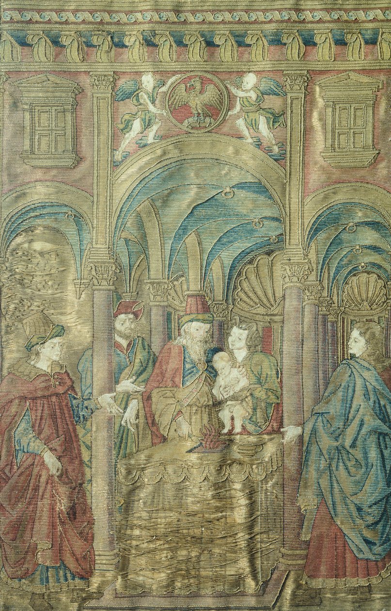 Circuncisão de São João Batista por Antonio del Pollaiuolo (cerca de 1431-1498), vestes bordadas de Antonio Pollaiuolo
