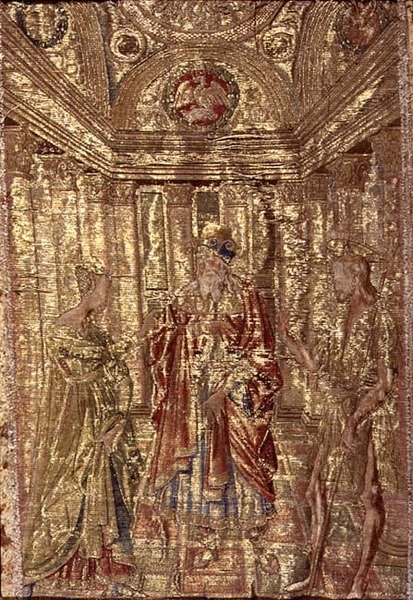 São João Batista acusado por Herodes, tapeçaria retratando cenas da vida do santo (têxtil) de Antonio Pollaiuolo