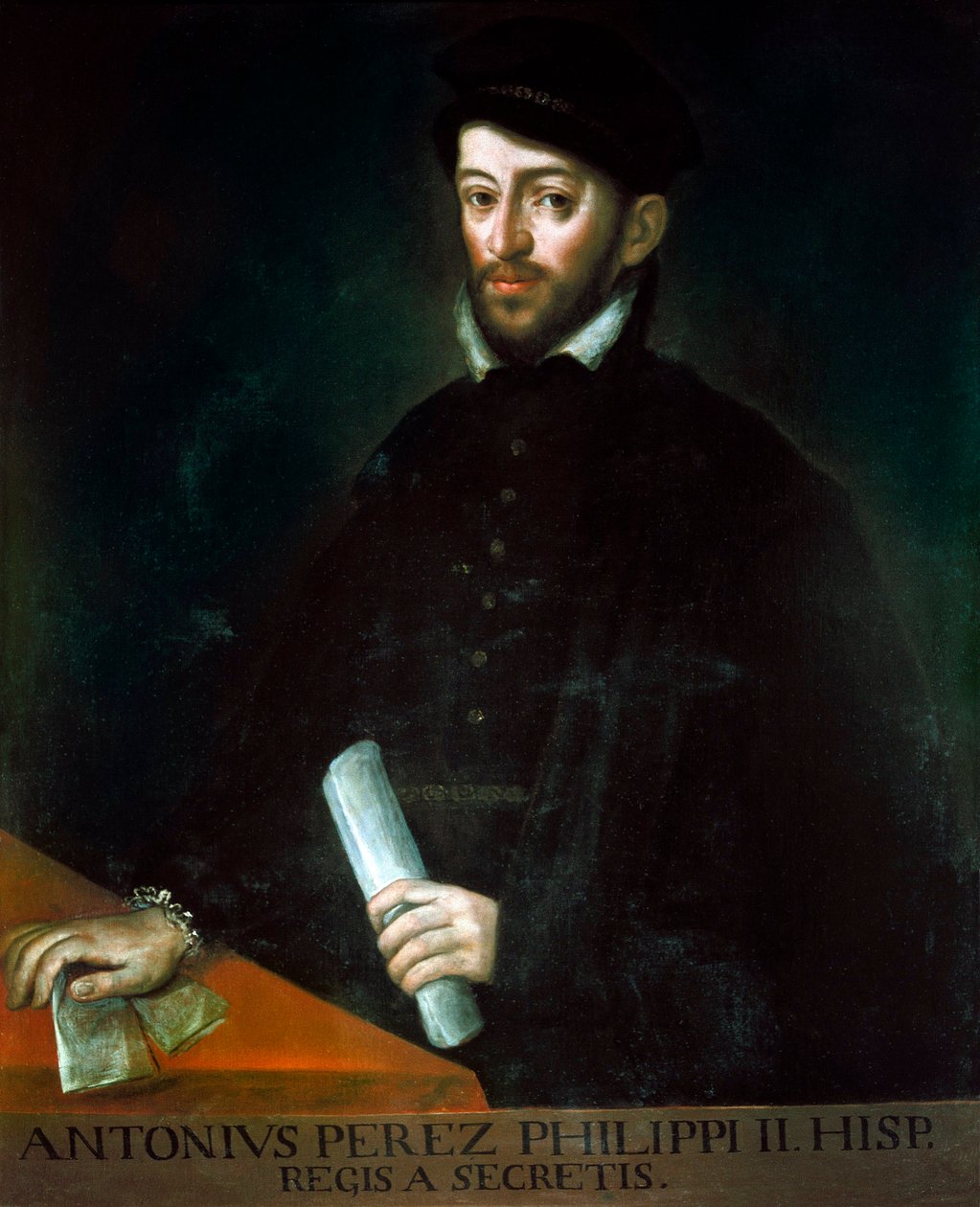 Retrato de Antonio PEREZ (1540-1611). Secretário político espanhol de Filipe II. Pintura de Antonio PONZ (1725-1792) de Antonio Ponz