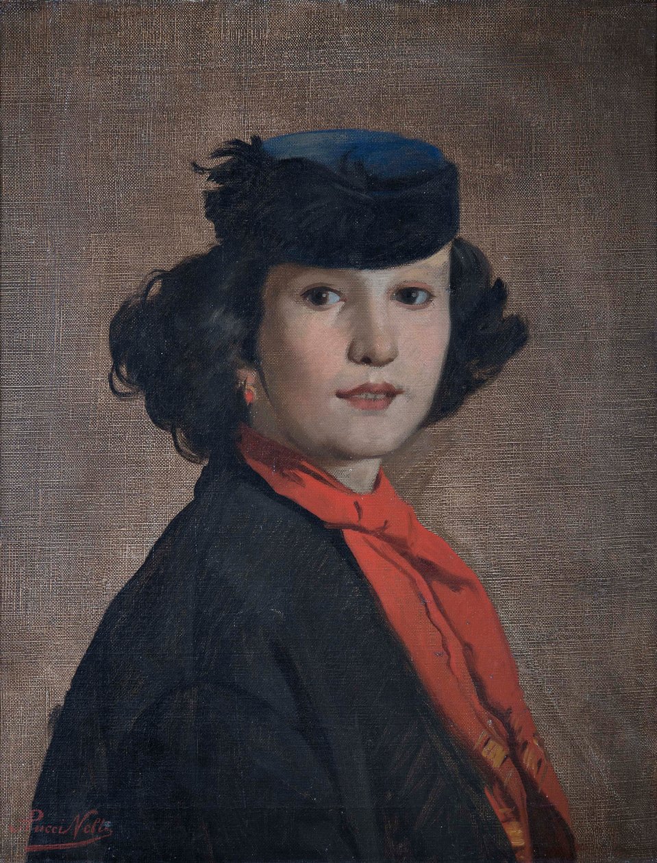 Retrato de Nerina Badioli, ca 1866. de Antonio Puccinelli
