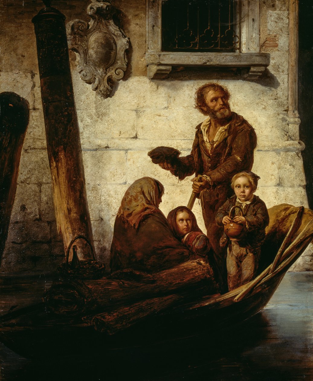 Uma família de plebeus num barco de Antonio Rotta