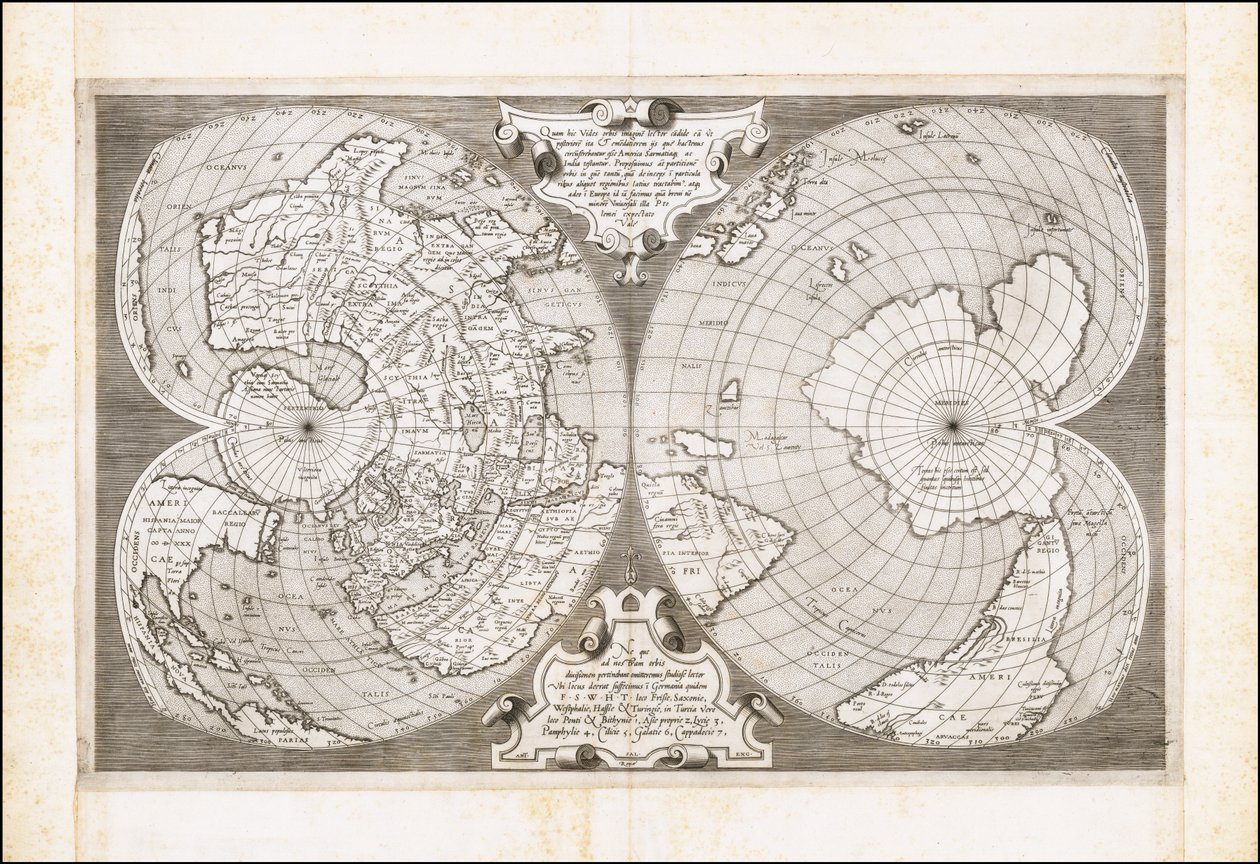Mapa-múndi duplo cordiforme, de António Salamanca de Antonio Salamanca