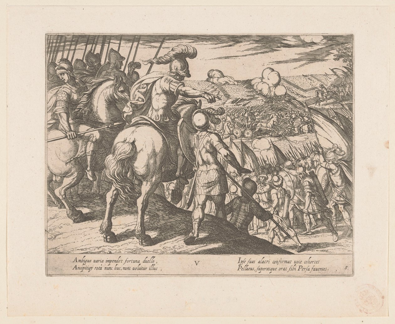 Alexandre o Grande lidera uma batalha
As escrituras de Alexandre o Grande (título da série)
Alexandri magni praecipvae res gestae (título da série) de Antonio Tempesta