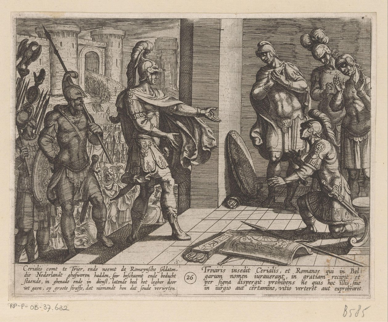 Cerialis perdoa soldados romanos que ajudaram Julius Civilis As Guerras Batavas contra os Romanos (título da série) Batavorum cum Romanis Bellum (título da série) de Antonio Tempesta