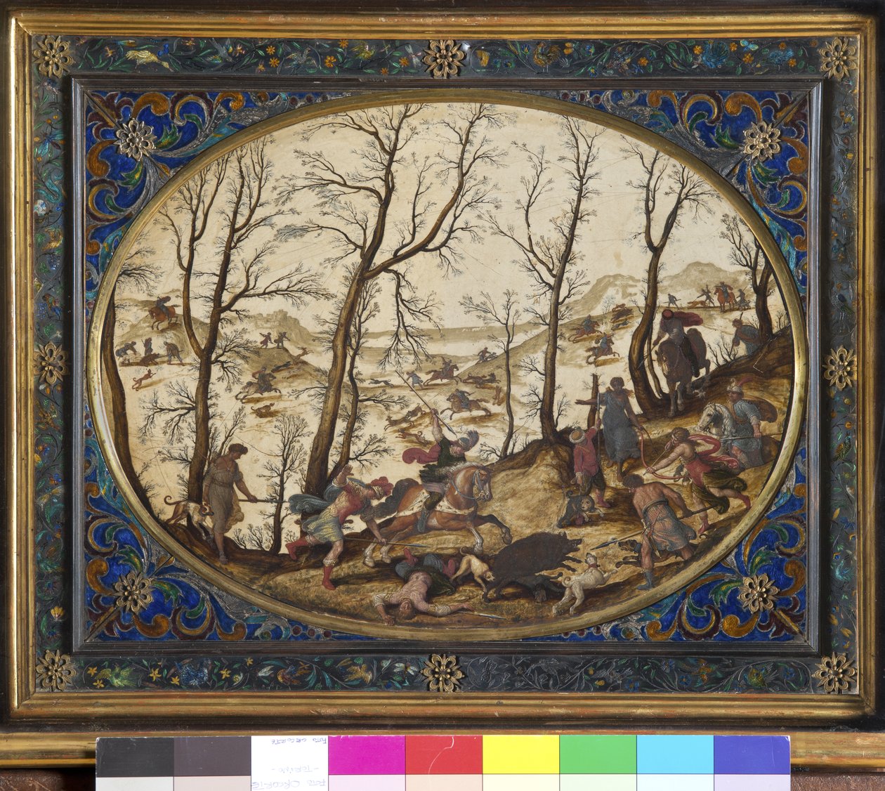 Morte de Adónis, c.1620 (óleo sobre pedra) de Antonio Tempesta