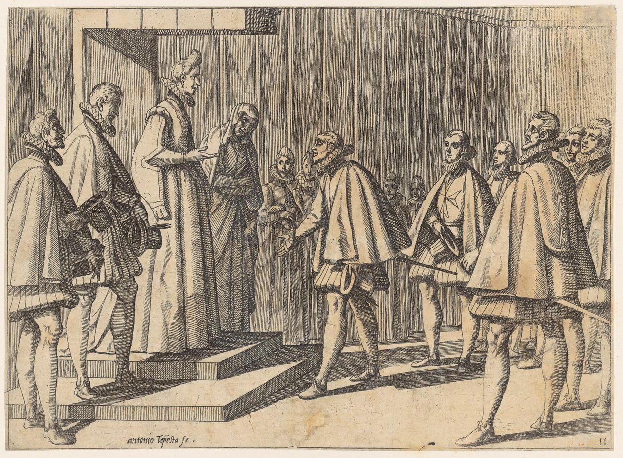 Enviados dos soberanos italianos perante Margarida da Áustria de Antonio Tempesta