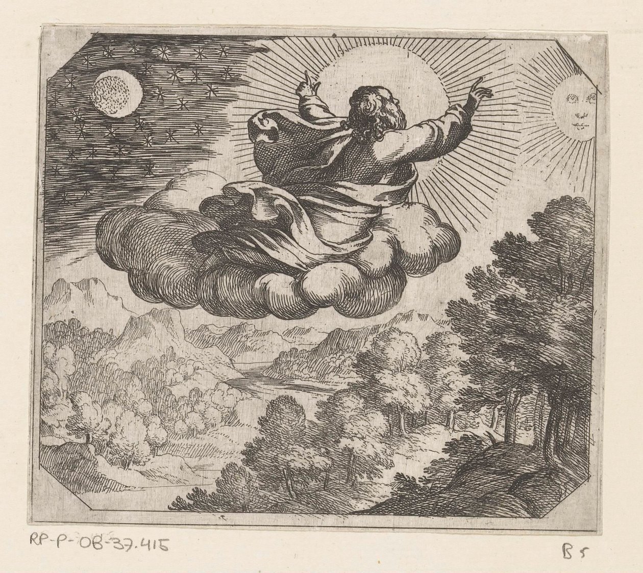 Deus cria o sol, a lua e as estrelas
Criação (título da série) de Antonio Tempesta