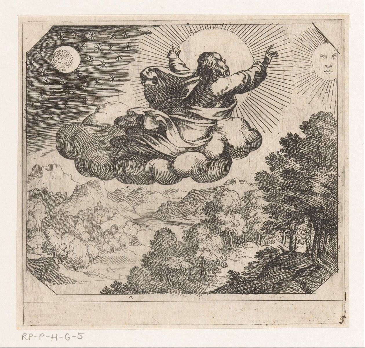 Deus cria o sol, a lua e as estrelas
Criação (título da série) de Antonio Tempesta