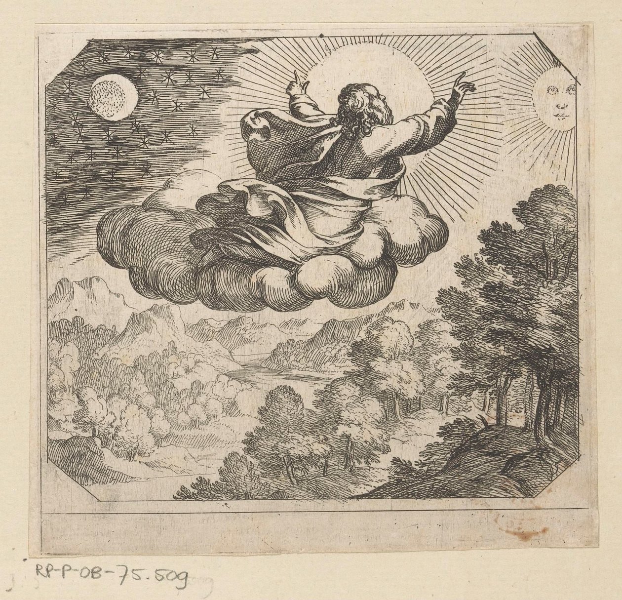 Deus cria o sol, a lua e as estrelas
Criação de Antonio Tempesta