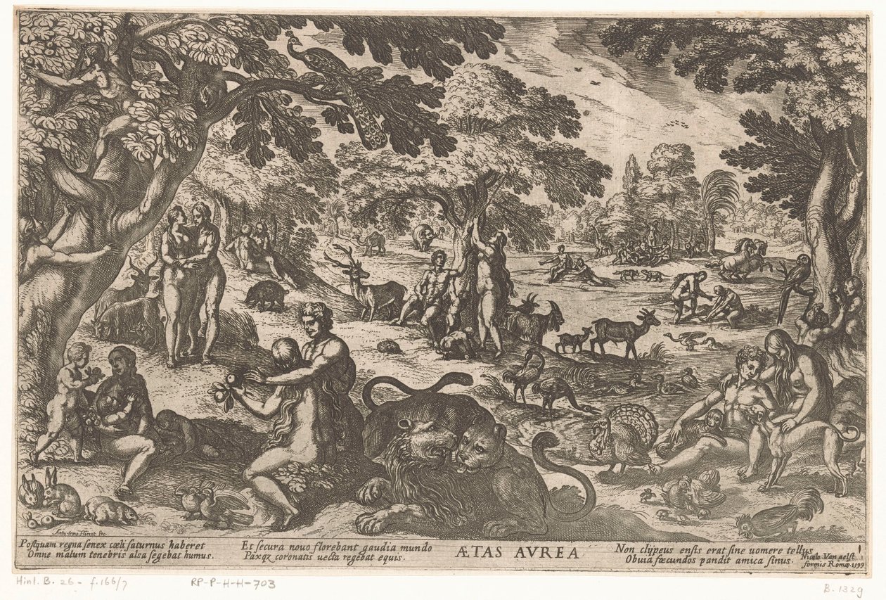 era de ouro Aetas aurea (título no objeto) Quatro Idades do Mundo (título da série) de Antonio Tempesta