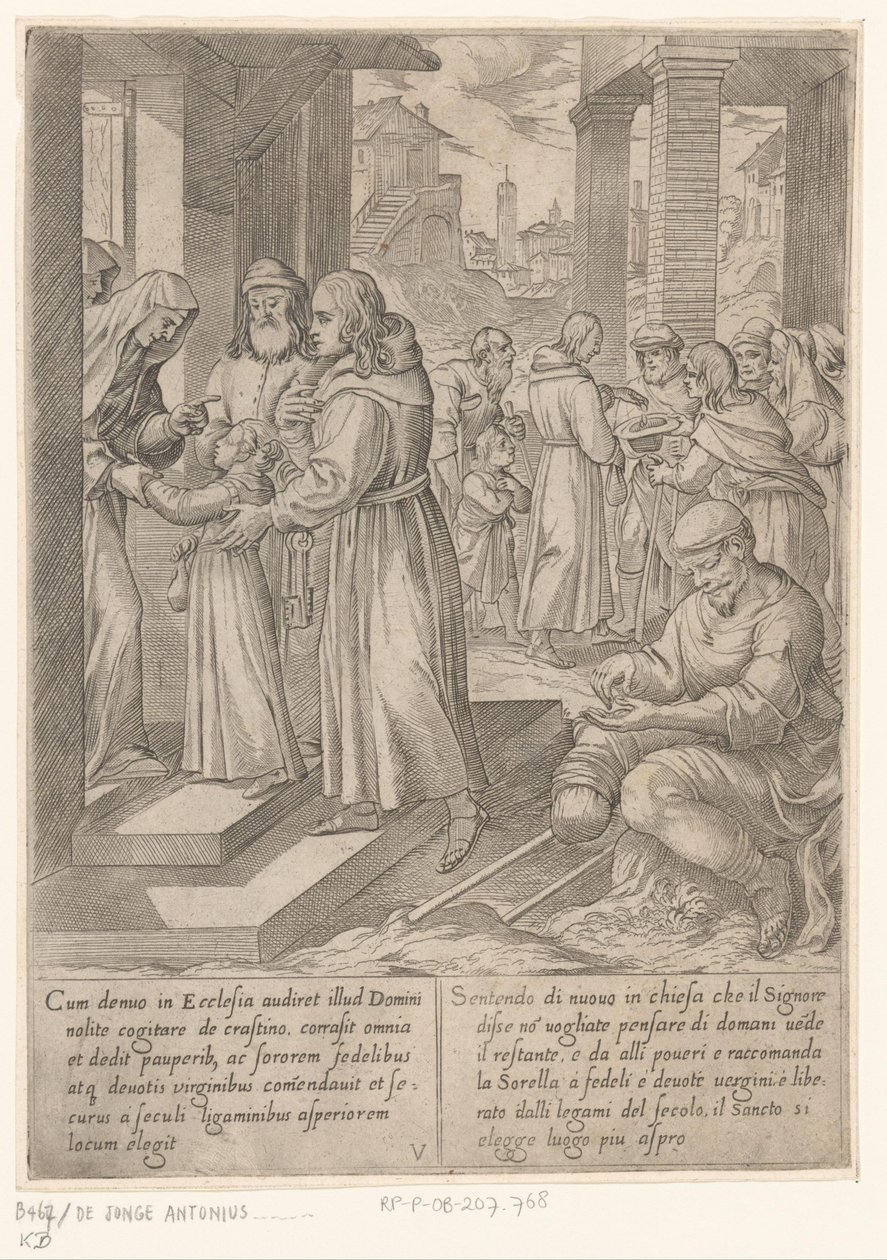 H. Antonius traz sua irmã para as freiras A Vida de Santo Antônio, o Grande (título da série) de Antonio Tempesta