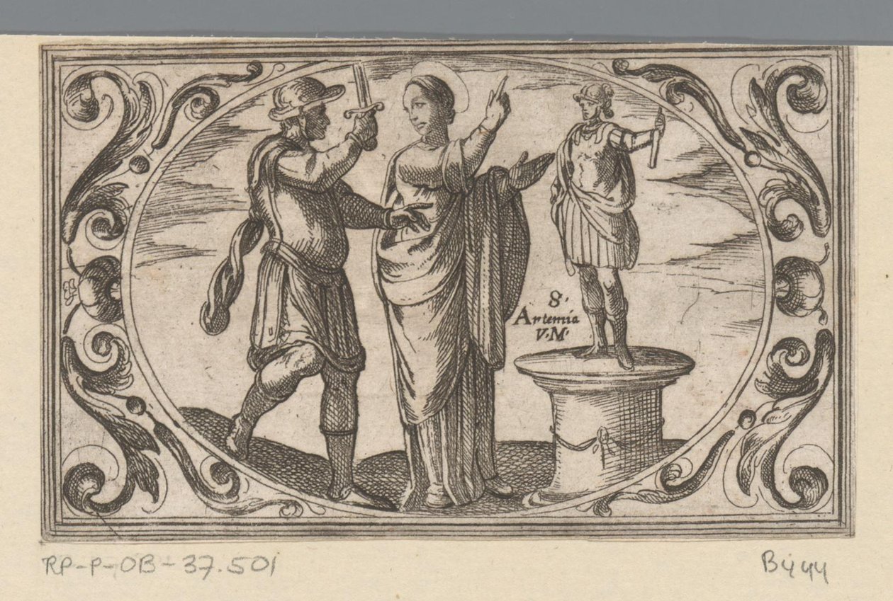 H. Artemia Romeinse martelaressen (título da série) Imagini di moltes vergini Rom in martyrdom (título da série) de Antonio Tempesta
