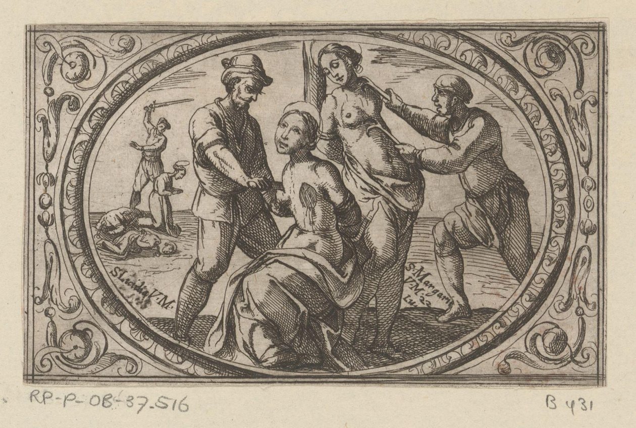 H. Licídia em H. Margarita Romeinse martelaressen (título da série) Imagini di moltes vergini Rom in martyrdom (título da série) de Antonio Tempesta