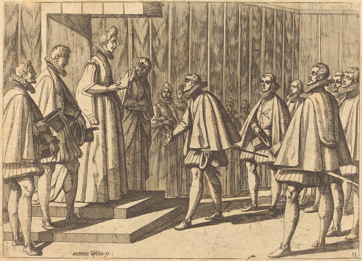 Príncipe italiano antes de Margaret da Áustria de Antonio Tempesta