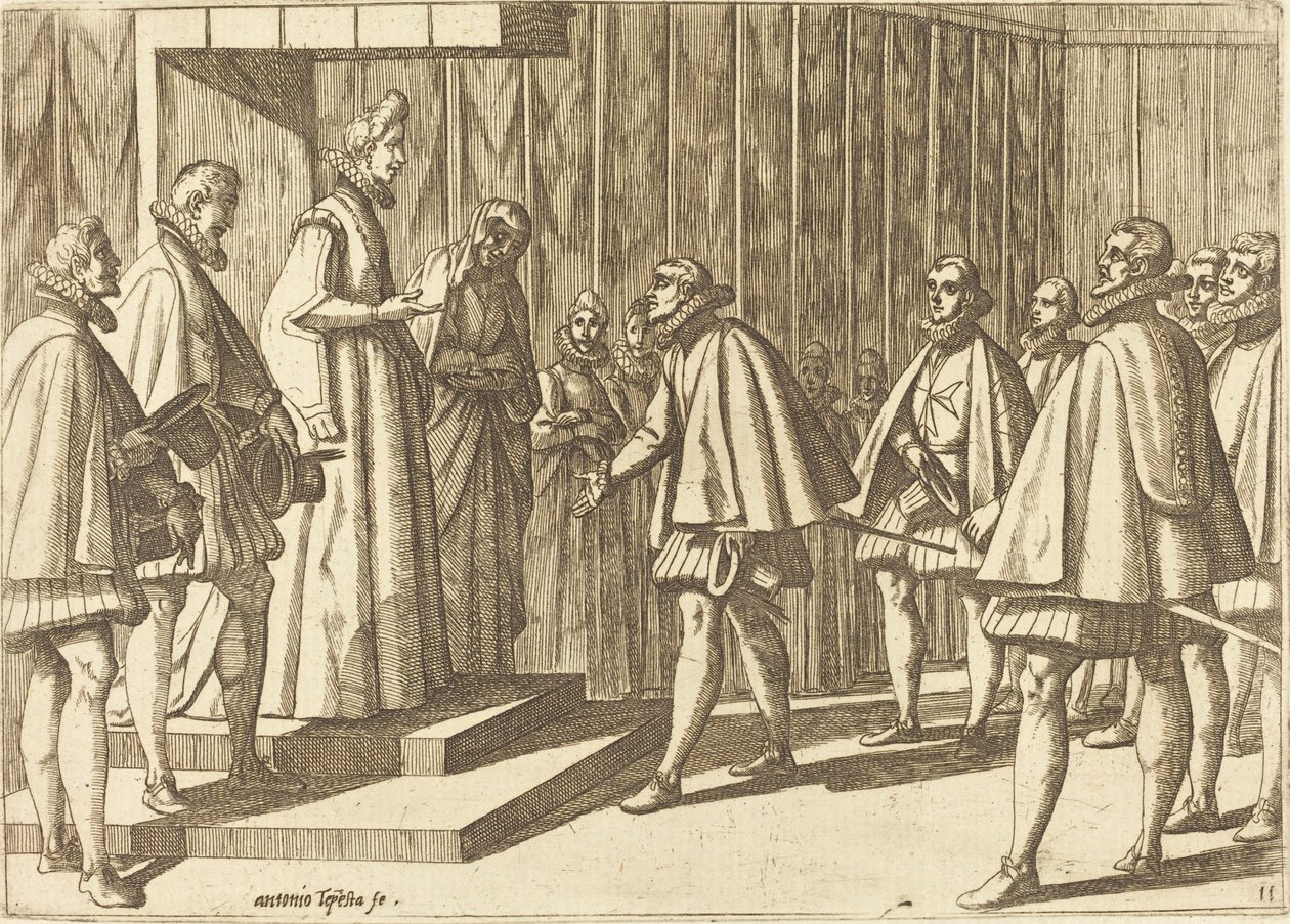 Príncipe italiano antes de Margaret da Áustria de Antonio Tempesta