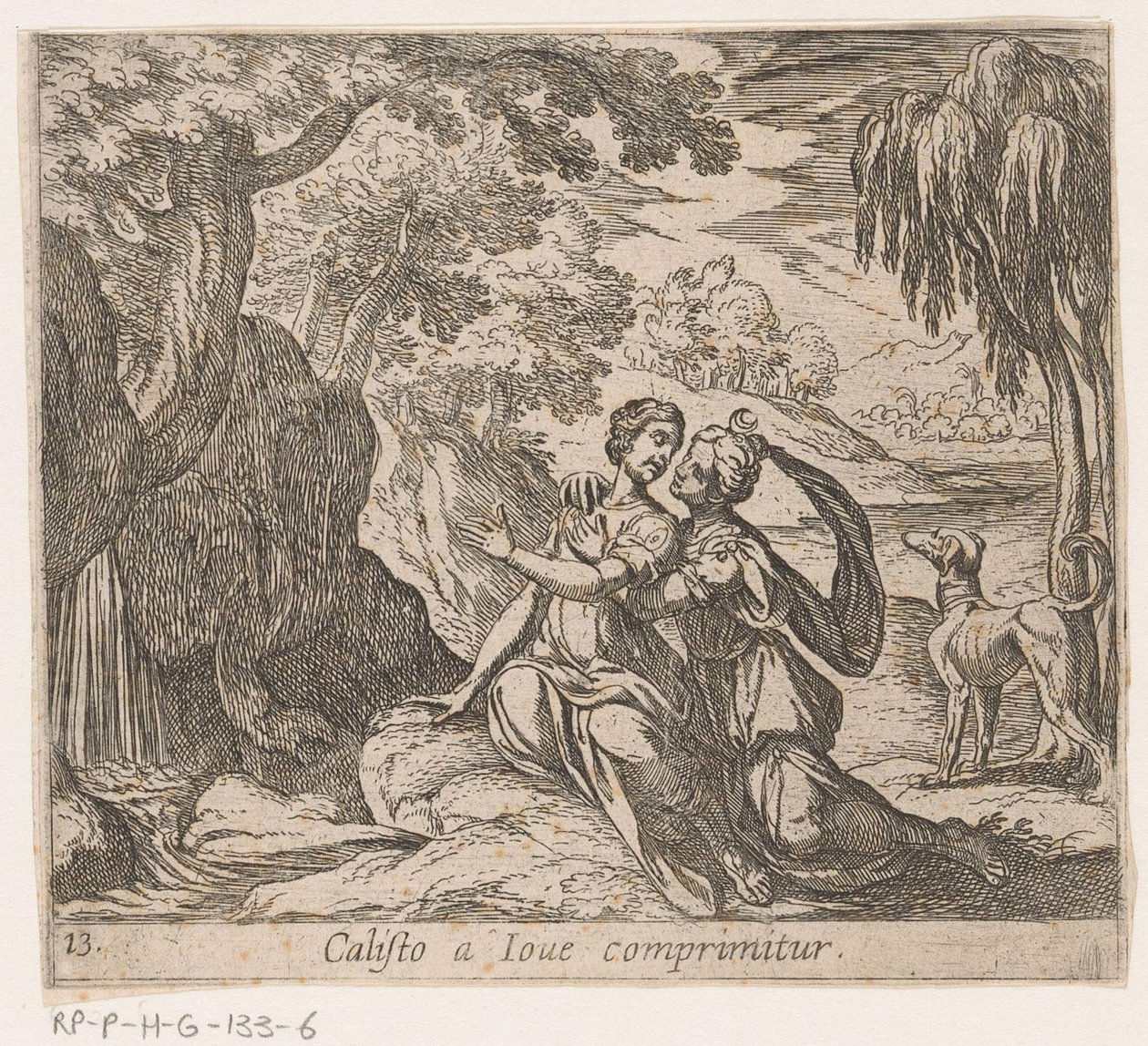 Júpiter pt Calisto
Calisto a I love Comprimitur (título sobre o objecto)
Metamorfoseon sive transformationum (título da série)
Metamorfosen van Ovidius (título da série) de Antonio Tempesta
