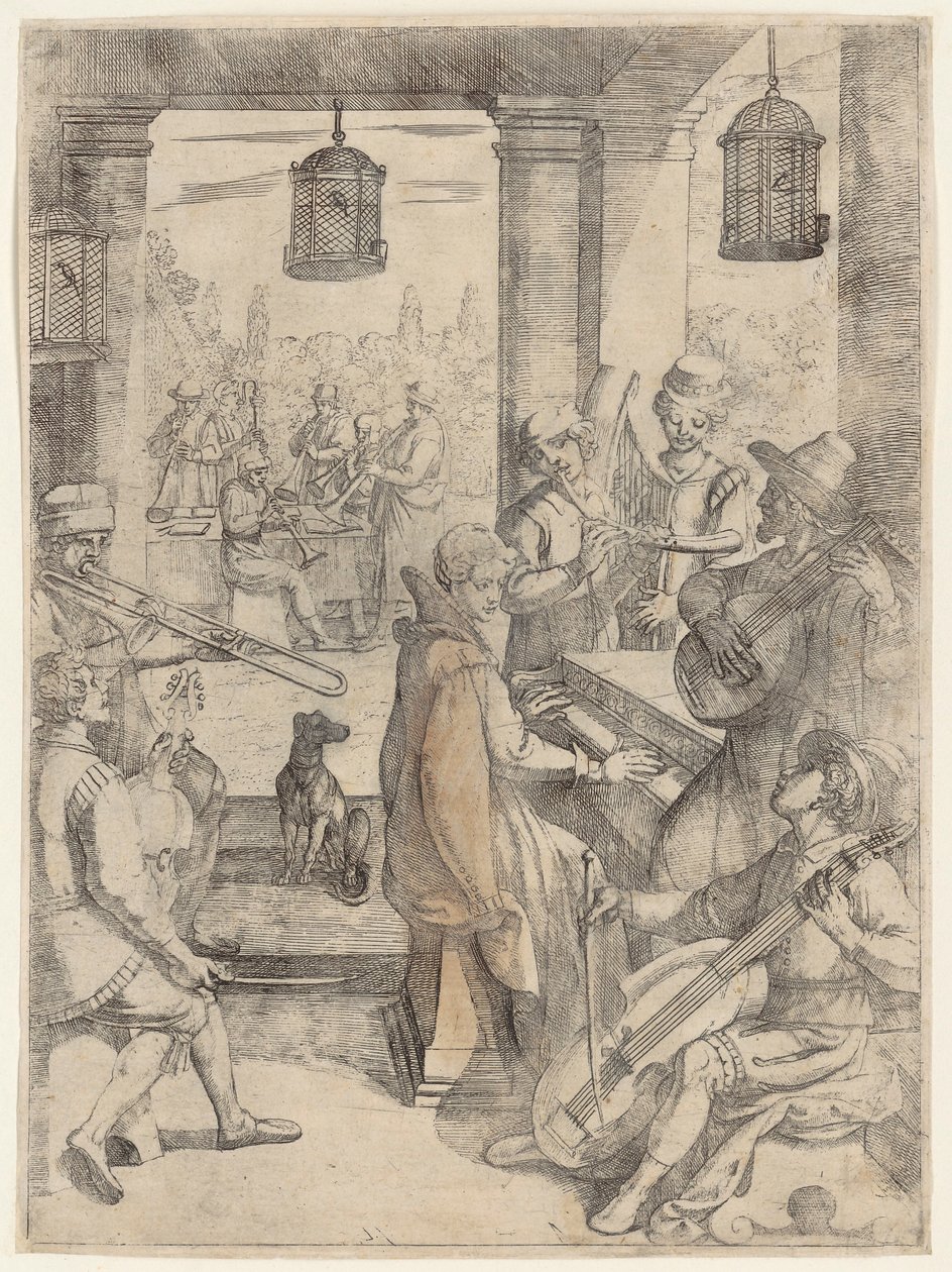 Reunião musical na sociedade dos pássaros cativos de Antonio Tempesta